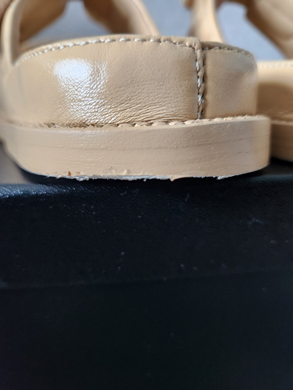Authentic CHANEL Dad slide sandal Size 37.5 EU  BEIGE Mules Lambskin - Picture 8 of 16